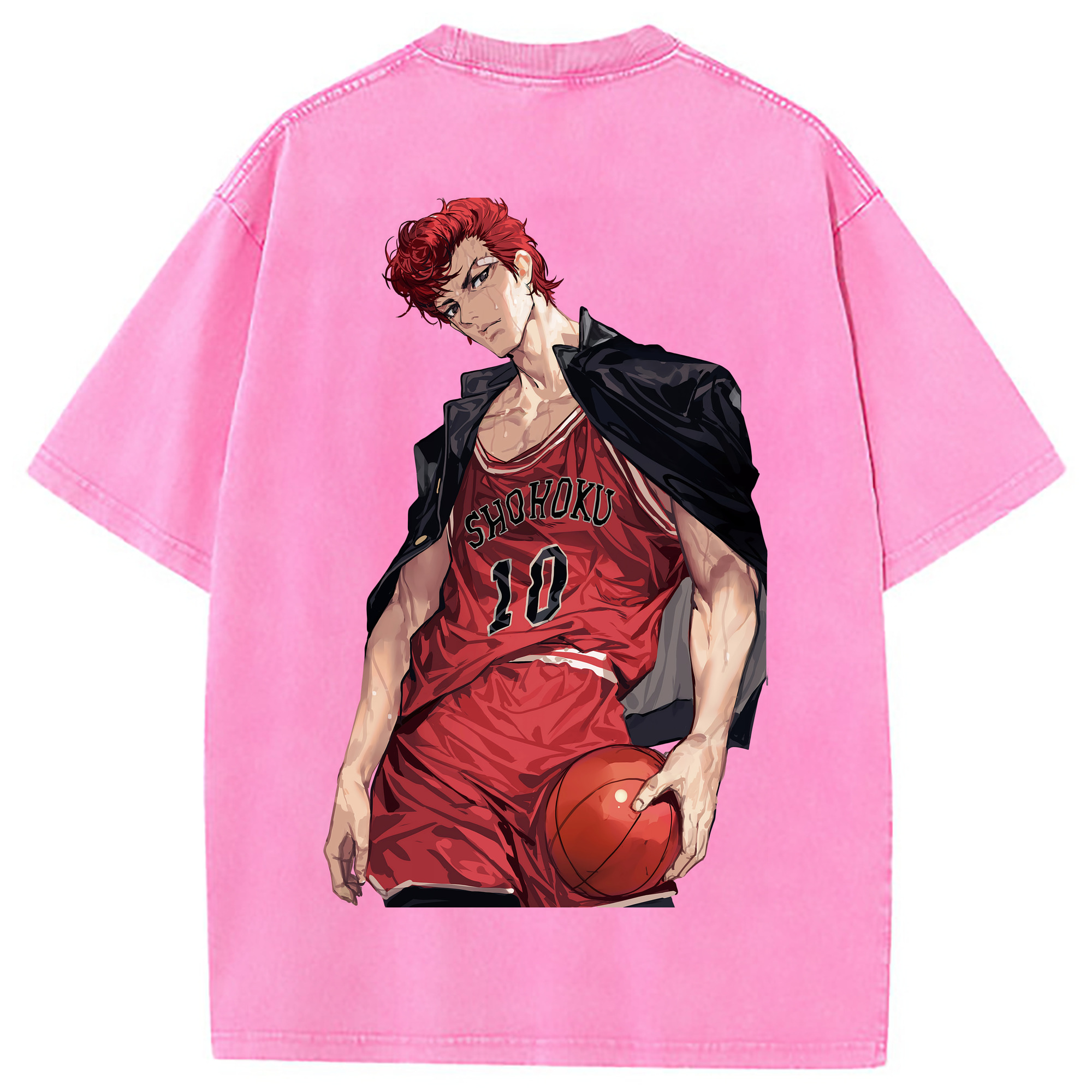 （画像用） SLAM DUNK／スラムダンク 綿100% ヴィンテージ風 半袖Tシャツ（背面プリント）